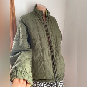 20”PTP quilted fleece lined green jacket